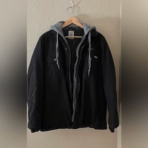 Dickies Canvas Shirt Work Jacket Hoodie Men Size M 38-40 Insulated